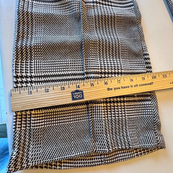 H&M Pull On Pants Womens Size 10 Brown Plaid Twill Clean Girl Office Old Money - Picture 9 of 11